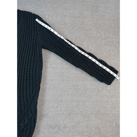 NWT Francesca's Cardigan Sweater Harper Heritage Knit Academia Black Size Large - Picture 7 of 7